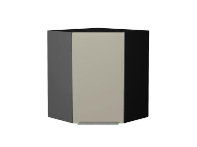 Шкаф верхний угловой Фьюжн 590 Silky Grey / Graphite