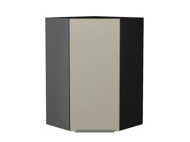 Шкаф верхний угловой Фьюжн 590Н Silky Grey / Graphite