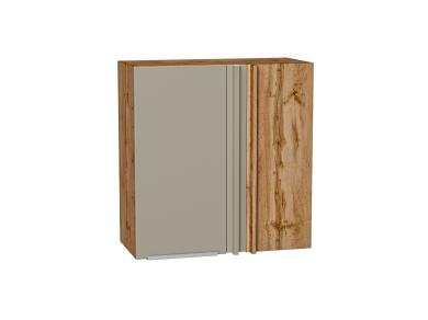 Шкаф верхний прямой угловой Фьюжн 700 Silky Grey / Дуб Вотан
