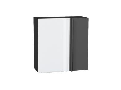 Шкаф верхний прямой угловой Фьюжн 700 Silky White / Graphite