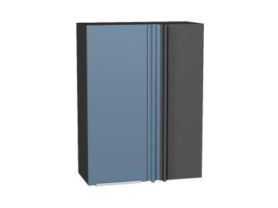 Шкаф верхний прямой угловой Фьюжн 700Н Silky Blue / Graphite