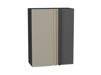 Шкаф верхний прямой угловой Фьюжн 700Н Silky Grey / Graphite