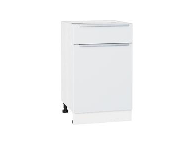 Шкаф нижний с 1 ящиком Фьюжн 500 Silky White / Белый