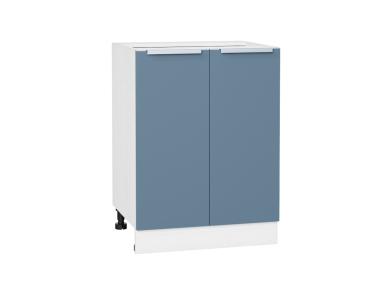 Шкаф нижний Фьюжн 600 Silky Blue / Белый