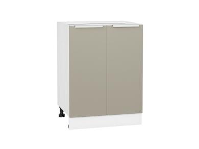 Шкаф нижний Фьюжн 600 Silky Grey / Белый