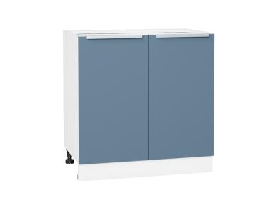 Шкаф нижний Фьюжн 800 Silky Blue / Белый