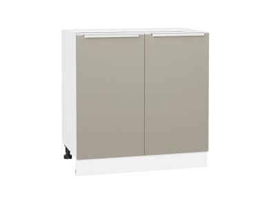 Шкаф нижний Фьюжн 800 Silky Grey / Белый