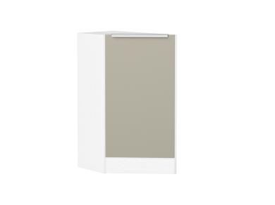 Шкаф нижний торцевой Фьюжн 300 (прав.) Silky Grey / Белый