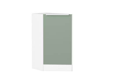 Шкаф нижний торцевой Фьюжн 300 (прав.) Silky Mint / Белый
