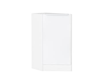 Шкаф нижний торцевой Фьюжн 300 (прав.) Silky White / Белый