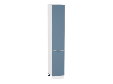 Шкаф пенал Фьюжн 400Н (для верхних шкафов 920) Silky Blue / Белый