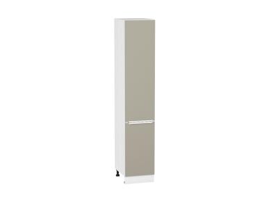 Шкаф пенал Фьюжн 400 (для верхних шкафов 720) Silky Grey / Белый