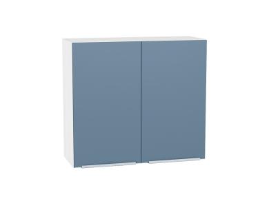 Шкаф верхний Фьюжн 800 Silky Blue / Белый