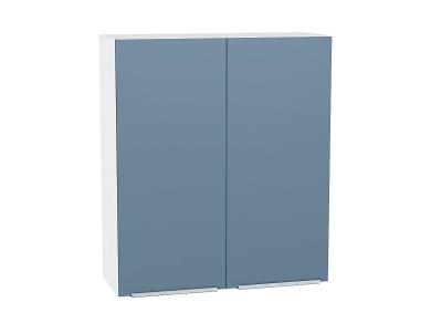 Шкаф верхний Фьюжн 800Н Silky Blue / Белый