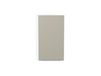 Шкаф верхний торцевой Фьюжн 300 Silky Grey / Белый