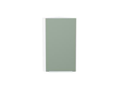 Шкаф верхний торцевой Фьюжн 300 Silky Mint / Белый