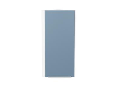 Шкаф верхний торцевой Фьюжн 300Н Silky Blue / Белый