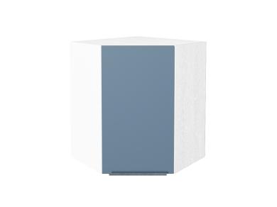 Шкаф верхний угловой Фьюжн 590 Silky Blue / Белый