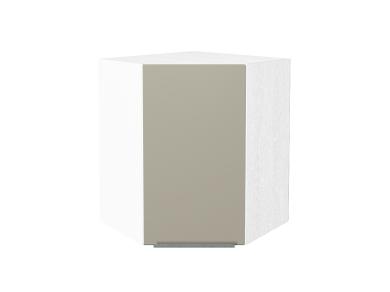 Шкаф верхний угловой Фьюжн 590 Silky Grey / Белый