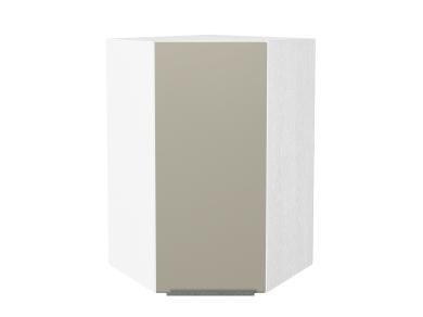 Шкаф верхний угловой Фьюжн 590Н Silky Grey / Белый