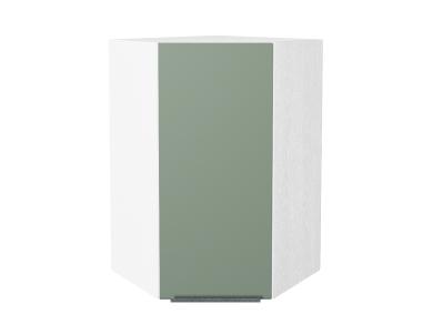 Шкаф верхний угловой Фьюжн 590Н Silky Mint / Белый