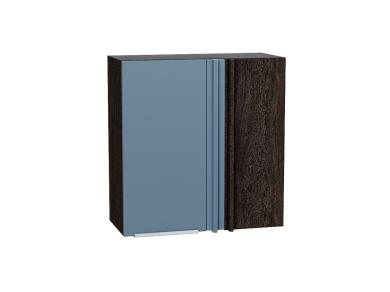 Шкаф верхний прямой угловой Фьюжн 700Н Silky Blue / Белый