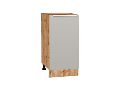 Шкаф нижний Фьюжн 400 Silky Light Grey / Дуб Вотан