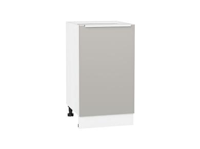 Шкаф нижний Фьюжн 450 Silky Light Grey / Белый