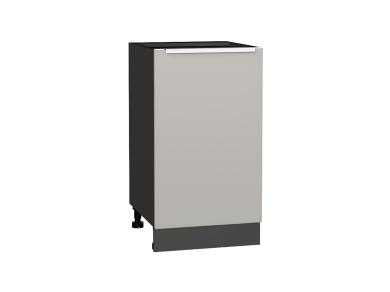 Шкаф нижний Фьюжн 450 Silky Light Grey / Graphite