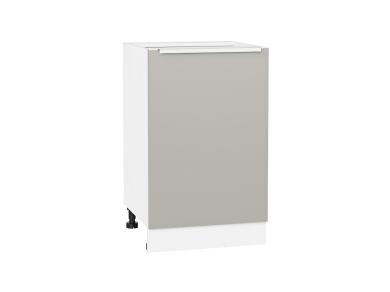 Шкаф нижний Фьюжн 500 Silky Light Grey / Белый