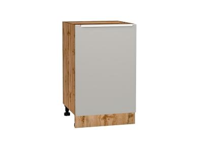 Шкаф нижний Фьюжн 500 Silky Light Grey / Дуб Вотан