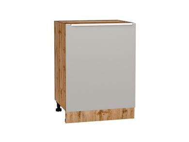 Шкаф нижний Фьюжн 600М Silky Light Grey / Дуб Вотан