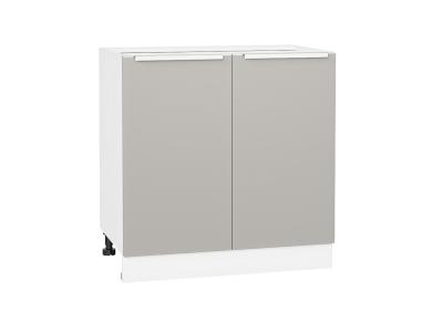 Шкаф нижний Фьюжн 800 Silky Light Grey / Белый