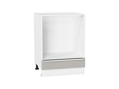 Шкаф под духовку Фьюжн 600 Silky Light Grey / Белый