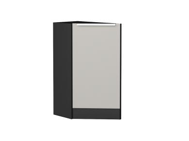 Шкаф нижний торцевой Фьюжн 300 (прав.) Graphite / Silky Light Grey