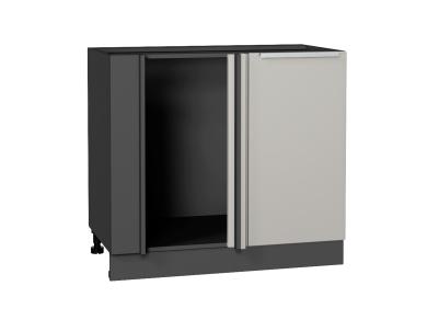 Шкаф нижний угловой Фьюжн 990М Silky Light Grey / Graphite