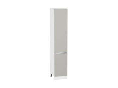 Шкаф пенал Фьюжн 400 (для верхних шкафов 720) Silky Light Grey / Белый