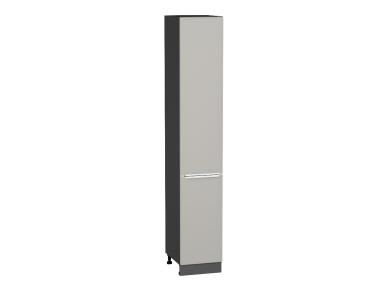 Шкаф пенал Фьюжн 400Н (для верхних шкафов 920) Silky Light Grey / Graphite