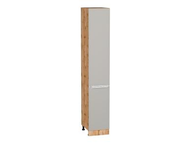 Шкаф пенал Фьюжн 400Н (для верхних шкафов 920) Silky Light Grey / Дуб Вотан
