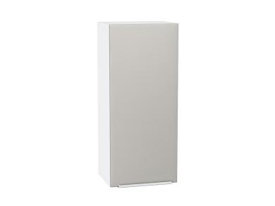 Шкаф верхний Фьюжн 400Н Silky Light Grey / Белый