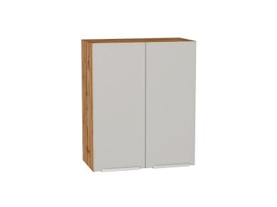 Шкаф верхний Фьюжн 600 Silky Light Grey / Дуб Вотан