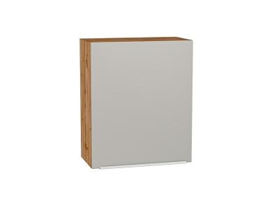 Шкаф верхний Фьюжн 600М Silky Light Grey / Дуб Вотан