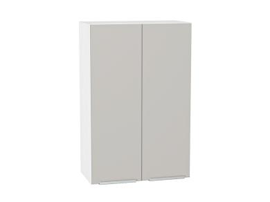 Шкаф верхний Фьюжн 600Н Silky Light Grey / Белый