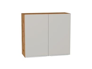 Шкаф верхний Фьюжн 800 Silky Light Grey / Дуб Вотан