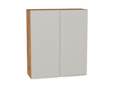 Шкаф верхний Фьюжн 800Н Silky Light Grey / Дуб Вотан
