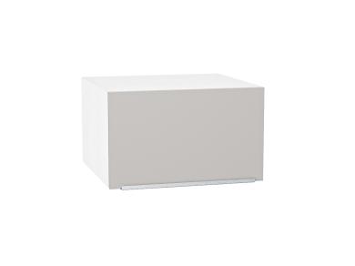 Шкаф верхний горизонтальный с увеличенной глубиной Фьюжн 610 Silky Light Grey / Белый