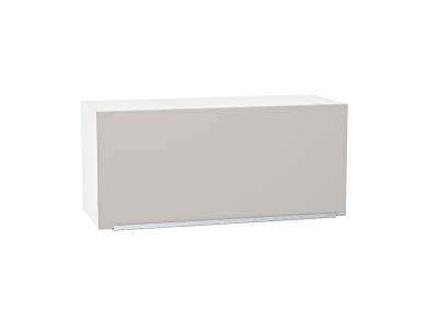 Шкаф верхний горизонтальный Фьюжн 800 Silky Light Grey / Белый