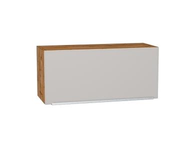 Шкаф верхний горизонтальный Фьюжн 800 Silky Light Grey / Дуб Вотан
