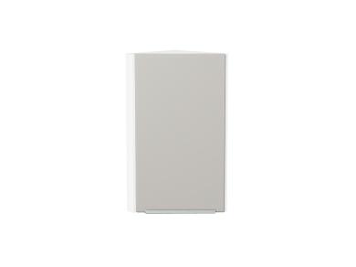 Шкаф верхний торцевой Фьюжн 300 Silky Light Grey / Белый