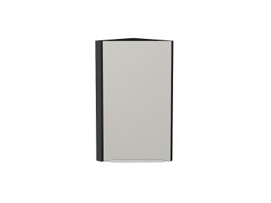 Шкаф верхний торцевой Фьюжн 300 Silky Light Grey / Graphite